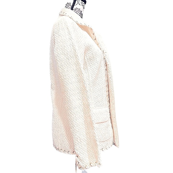 CHEBY Vintage Sporty Cream Woman’s Blazer Size 16 EU 46 Made in Italy - Picture 3 of 11